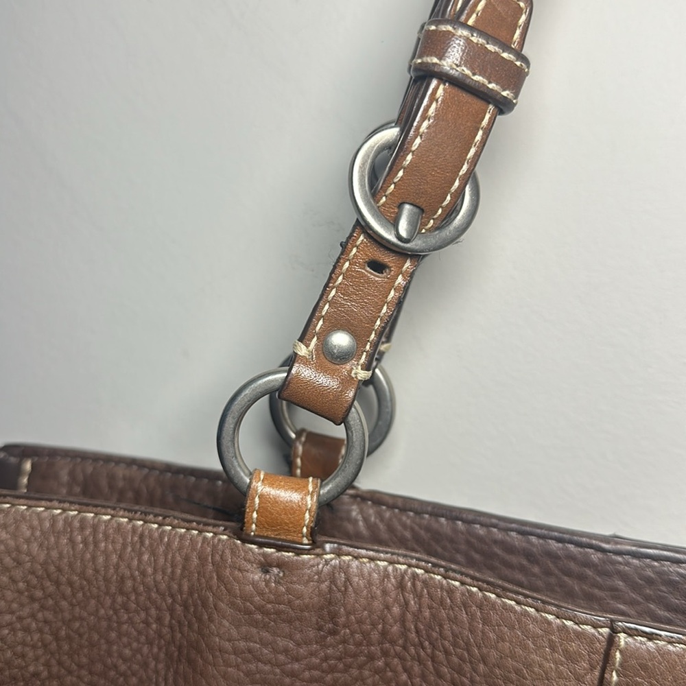 Coach Brown Leather Shoulder Tote - Picture 3 of 13